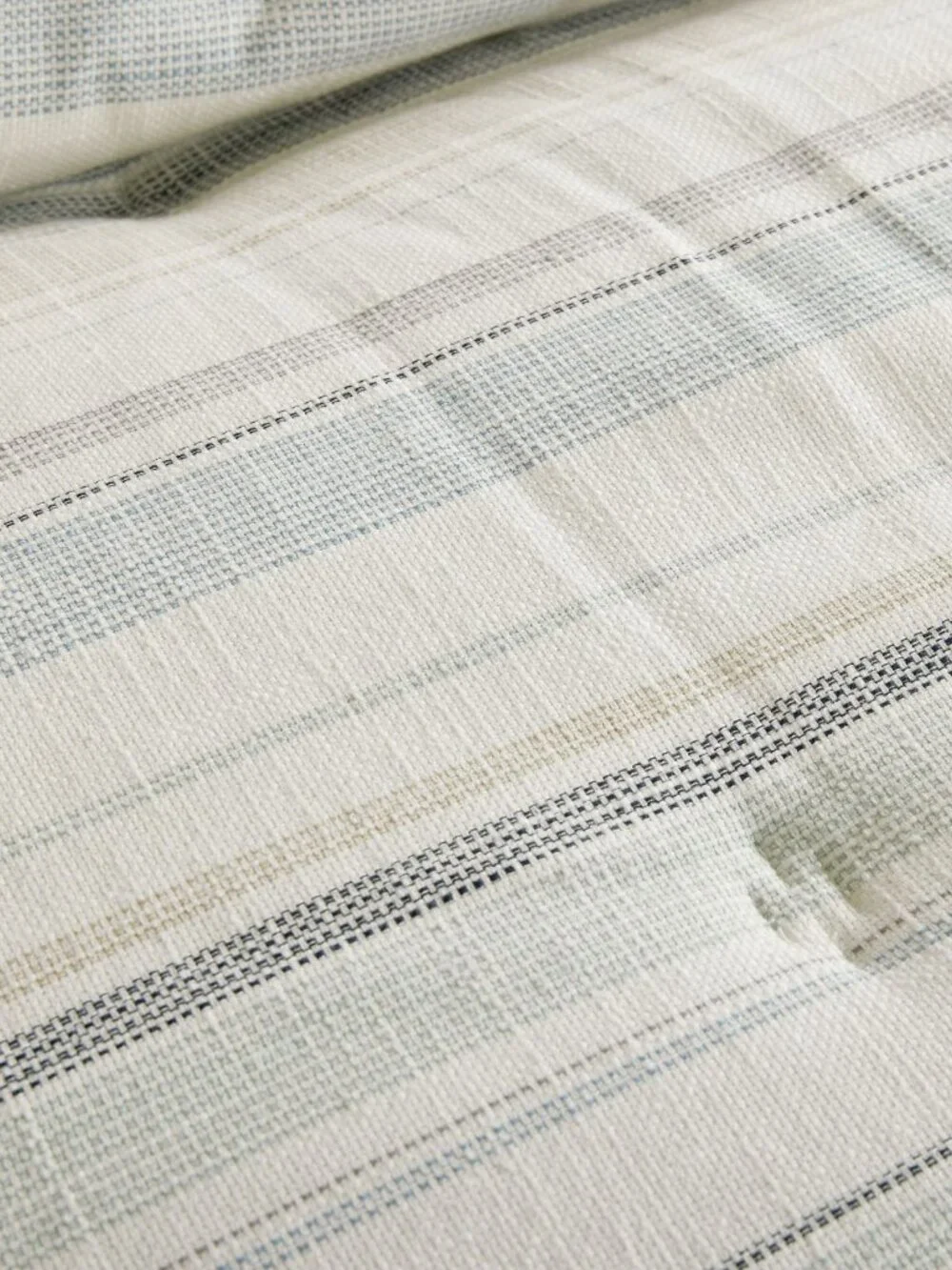 Pottery Barn Clayton Striped Comforter King / California Bedding Cotton NWT